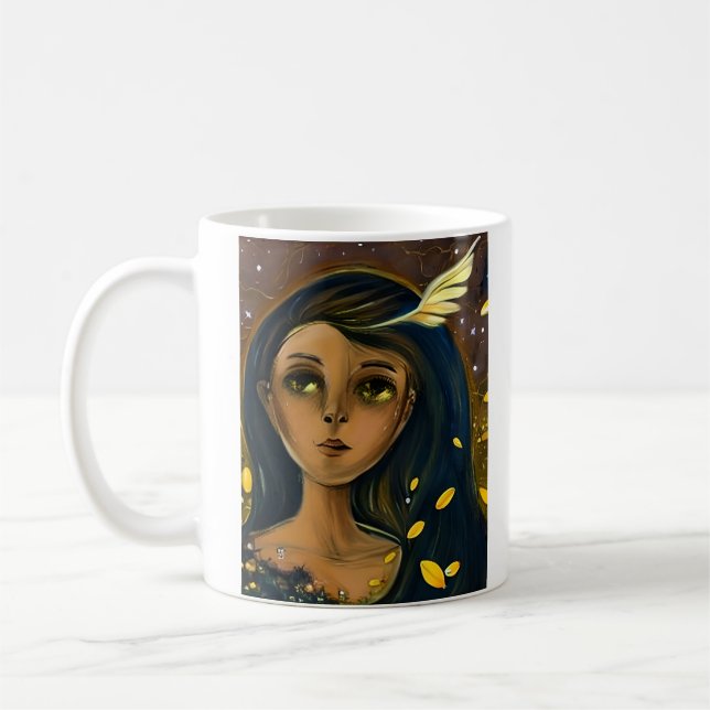 Taza De Café Chica Angélico Encantado Eéreo (Izquierda)