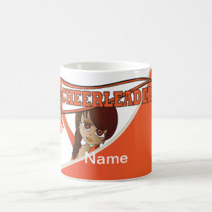 Taza De Café Chica animador bonito en Naranja Personalizar
