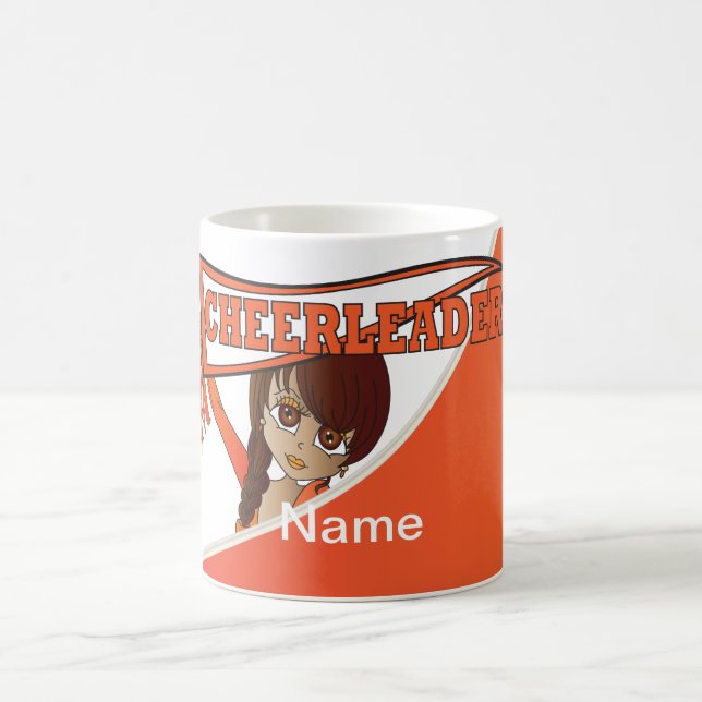 Taza De Café Chica animador bonito en Naranja | Personalizar (Centro)