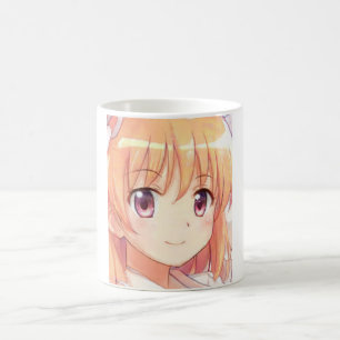 Taza De Café Chica anime pelirroja ojos ciruela