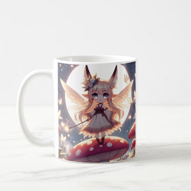 Taza De Café Chica anime Pixie Hippie Moon Fairy (Izquierda)