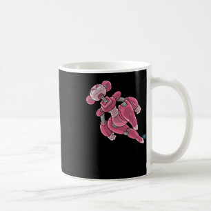 Taza De Café Chica Anime Robot Sticker Rosa