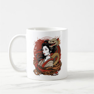 Taza De Café Chica asiático   Dragón chino