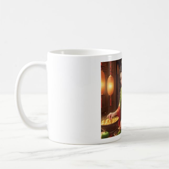 Taza De Café (Chica asiático V) Classic Mug, 11 oz (Izquierda)