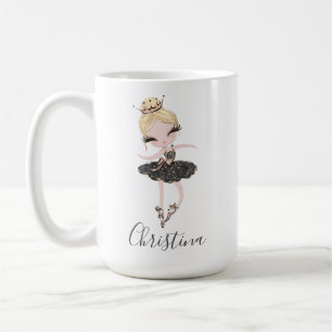 Taza De Café Chica Bailarina Nombre Personalizado Regalo de Bal