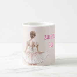 Taza De Café Chica Bailarina Rosa Rubor