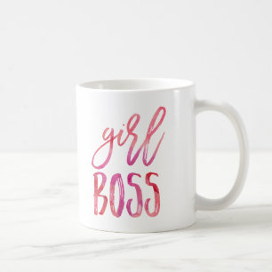 Taza De Café Chica Boss   Café con color de agua rosa