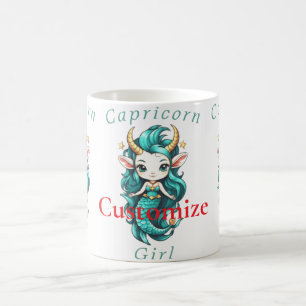 Taza De Café Chica Capricornio Sirena Thunder_Cove