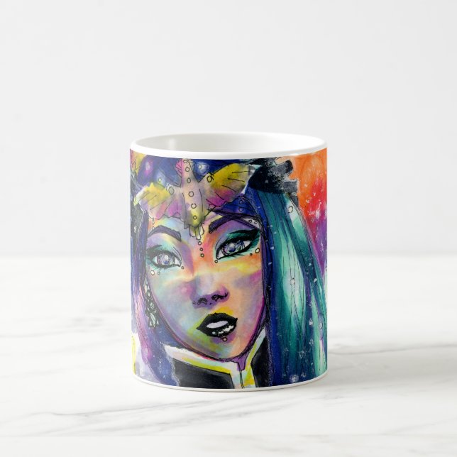 Taza De Café Chica celestial de la fantasía (Centro)