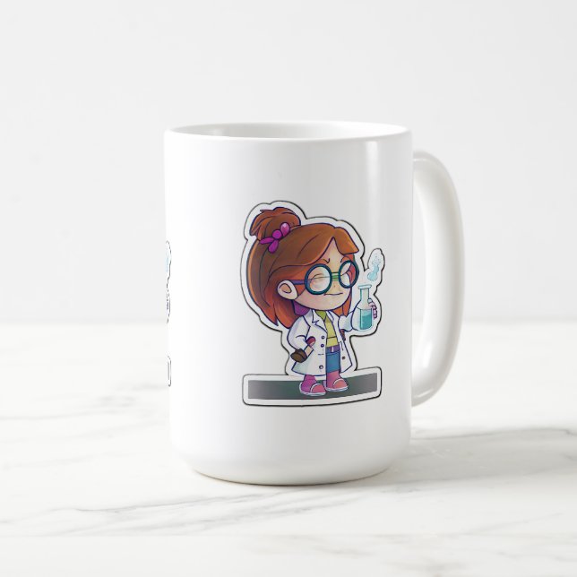 Taza De Café Chica Científico Pegatina Art Classic Mug, 15 oz (Anverso derecho)