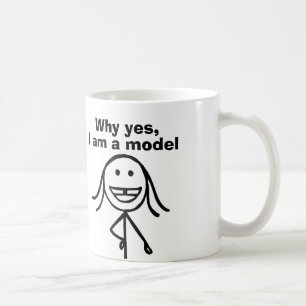 Taza De Café Chica con dientes de gancho, sí, soy un modelo, Co