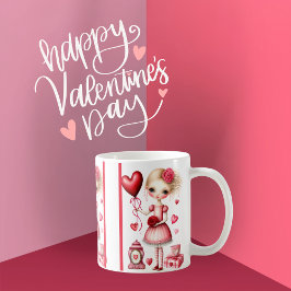Taza De Café Chica con Globo Valentine Coffee Mug