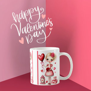 Taza De Café Chica con Globo Valentine Coffee Mug