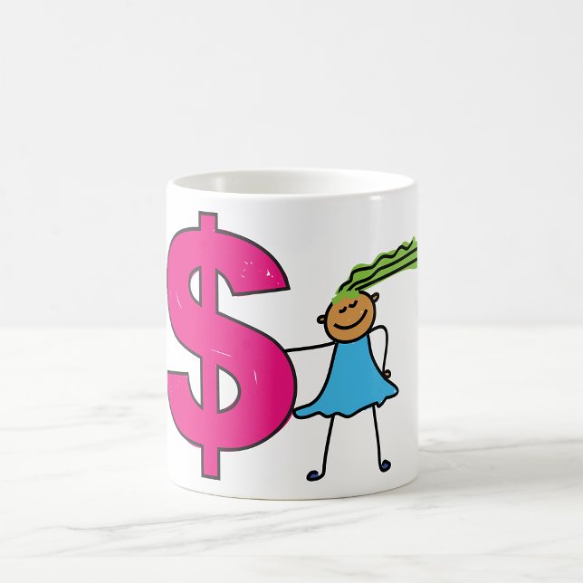 Taza De Café Chica Con Rótulo De Dólar (Subido por el creador)