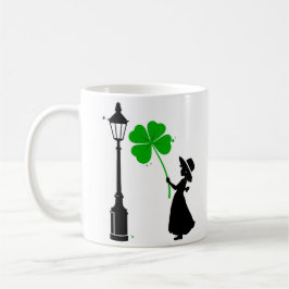 Taza De Café Chica con trébol afortunado