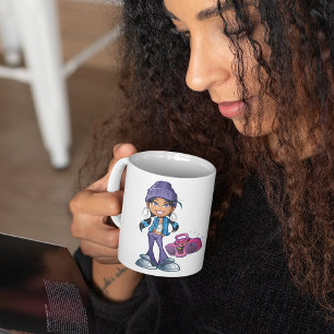 Taza De Café Chica Con Un Estéreo
