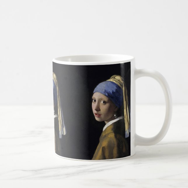 Taza De Café Chica con un pendiente de la perla de Juan Vermeer (Derecha)