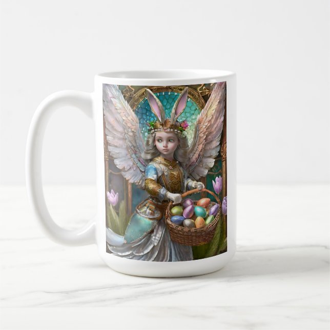 Taza De Café Chica Con Vestido De Ángel Conejito De Pascua (Izquierda)