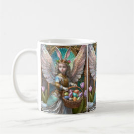 Taza De Café Chica Con Vestido De Ángel Conejito De Pascua