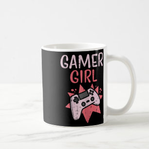 Taza De Café Chica Controlador de juegos rosa mujeres de videoj