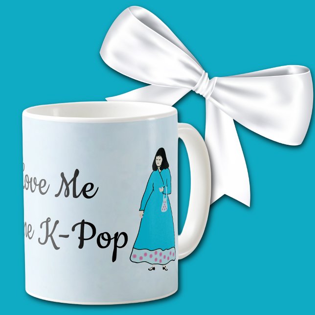 Taza De Café Chica coreana K-pop en Hanbok (Subido por el creador)