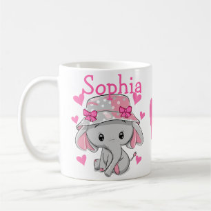 Taza De Café Chica Cute Baby Elephant