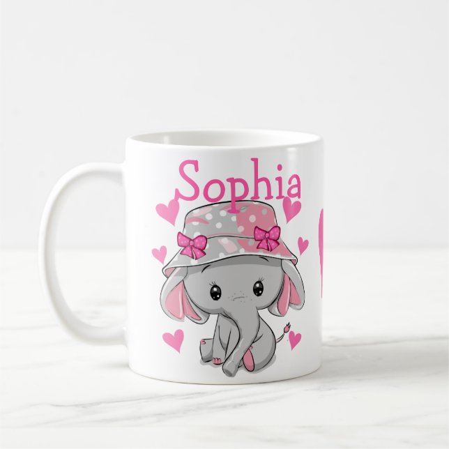 Taza De Café Chica Cute Baby Elephant (Izquierda)