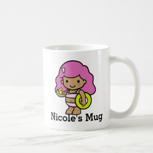 Taza De Café Chica Cute Lifeguard con salvavidas