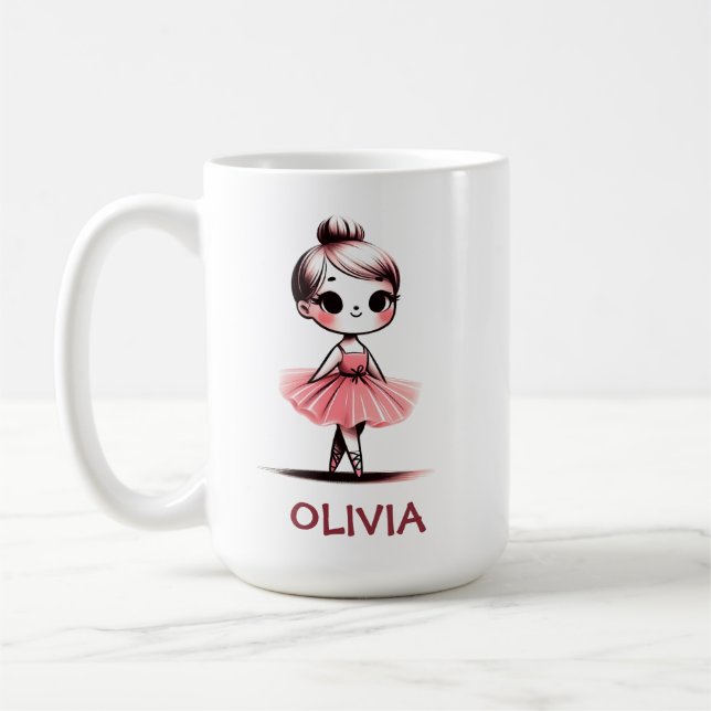 Taza De Café Chica Cute Little Ballerina (Izquierda)
