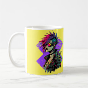 Taza De Café Chica Cyberpunk