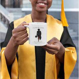 Taza De Café Chica de acuarela de graduado personalizado
