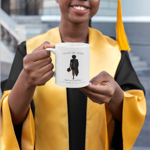 Taza De Café Chica de acuarela de graduado personalizado