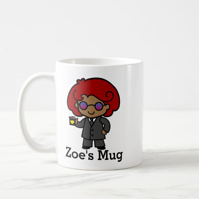 Taza De Café Chica de agente secreto de cute (Izquierda)