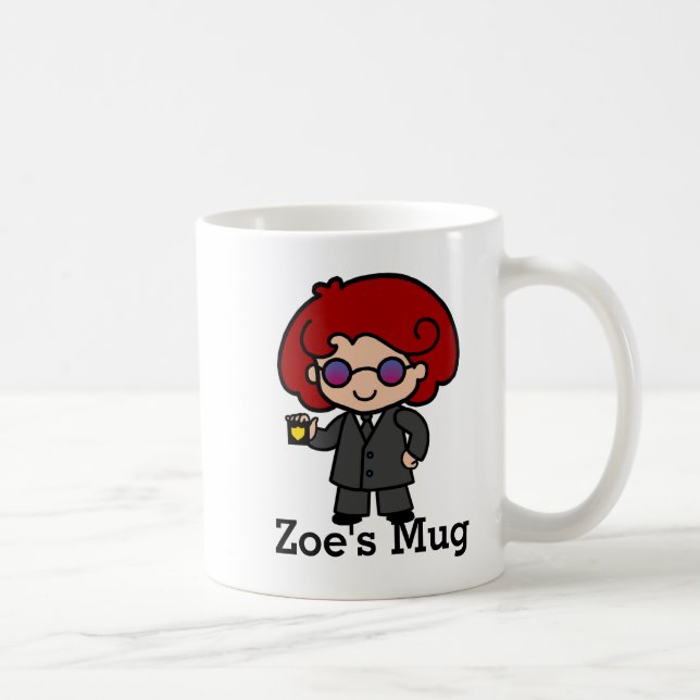 Taza De Café Chica de agente secreto de cute (Derecha)