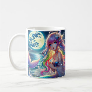 Taza De Café Chica de Anime Cantando Pixie de Luz de Luna Siren
