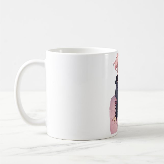 Taza De Café chica de anime en un gatito (Izquierda)