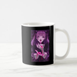 Taza De Café Chica de anime Kawaii Waifu Estético Otaku japonés