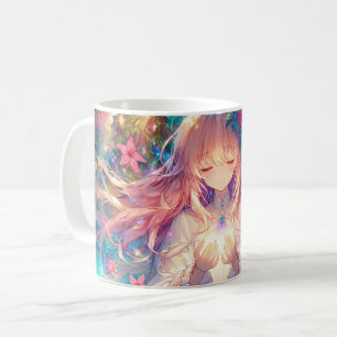 Taza De Café Chica de anime mágica etérea