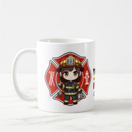 Taza De Café Chica de bomberos de Kawaii -