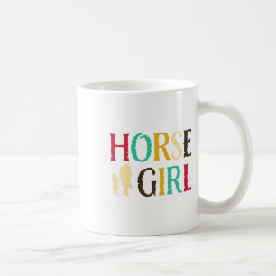 Taza De Café Chica de Caballos - Cuto colorido caballete retro