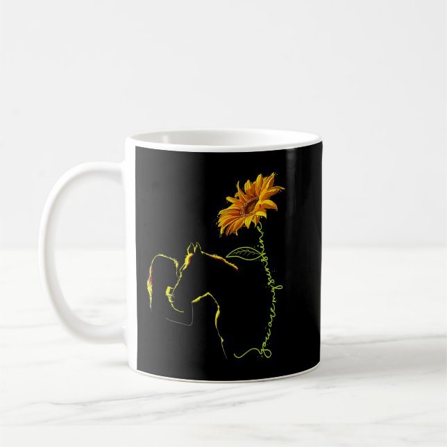 Taza De Café Chica de Caballos Girasol Caballo de Caballo Hogar (Izquierda)