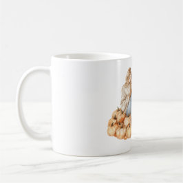 Taza De Café Chica de calabazas naranjas con libro