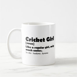 Taza De Café Chica de críquet divertida definición amante del c