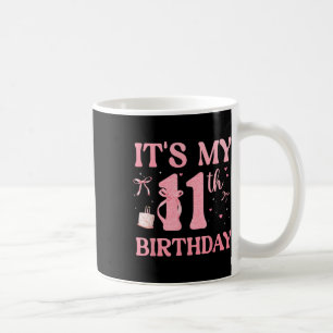Taza De Café Chica de cumpleaños Coquette Rosa Bow de 11 años d