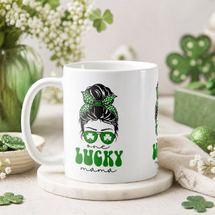 Taza De Café Chica de Cumpleaños Desordenado Lucky One 1er Cump