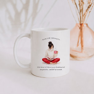 Taza De Café Chica de cumpleaños en febrero Monograma