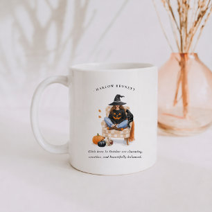 Taza De Café Chica de cumpleaños en octubre Monograma