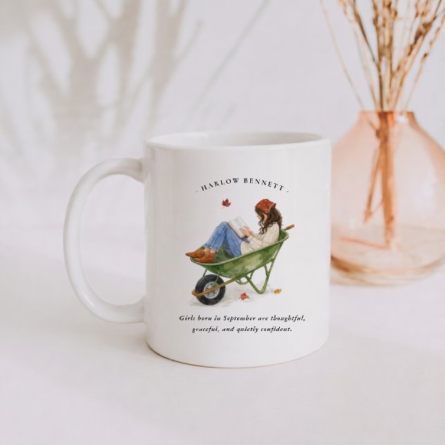 Taza De Café Chica de cumpleaños en septiembre | Monograma  (Subido por el creador)