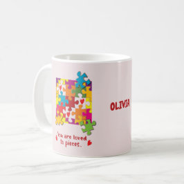 Taza De Café Chica de cumpleaños rompe el amor a las piezas