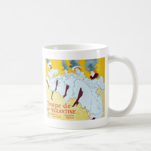 Taza De Café Chica de danza amarilla Toulouse Lautrec Poster (Derecha)